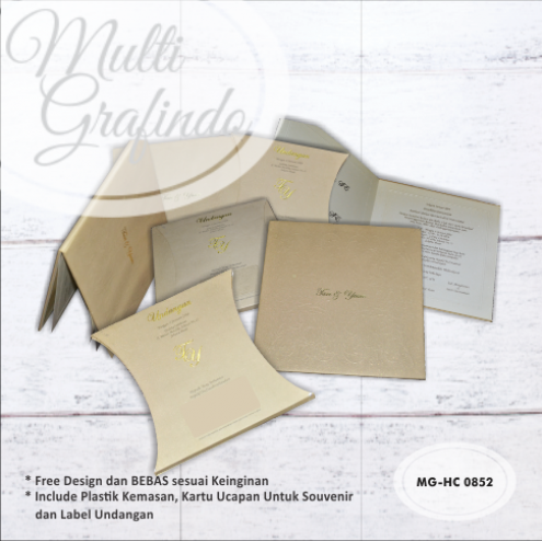 Cetak Undangan Hardcover Full Color 18x18 cm Include Amplop